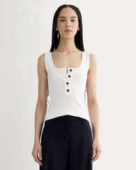 The Selfie Henley Tank | White