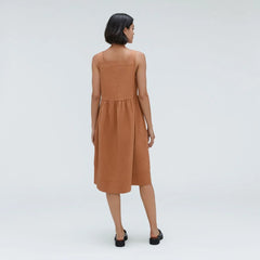 The Seersucker Midi Dress | Tawny Brown