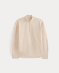Lightweight Terry Zip Pullover | Parchment