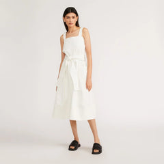 The Organic Cotton Herringbone Dress | Bone
