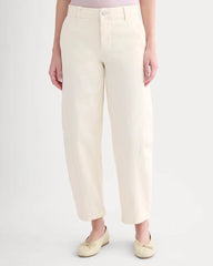 Twisted Seam Barrel Pant | Bone