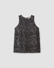 The Satin Racerback Top | Black Moonsplatter