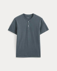 The Essential Organic Garment-Dyed Henley | Navy
