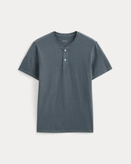 The Essential Organic Garment-Dyed Henley | Navy
