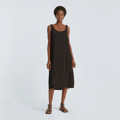 The Naia™ Ripple Tank Dress | Black