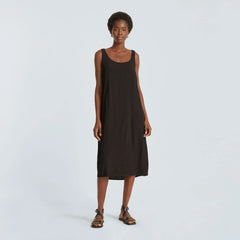 The Naia™ Ripple Tank Dress | Black
