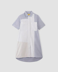 The Everlane x Marques' Almeida Patchwork Daytripper Dress | Blue Stripe Patchwork