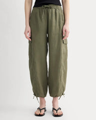 The Cargo Curve Pant in Linen | Kalamata
