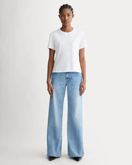 The Box-Cut Tee in Essential Cotton | White | Pocket