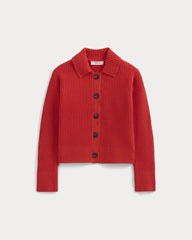 Shrunken Cardigan in Everyday Cotton | Fiery Red