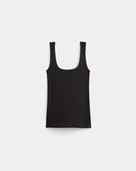 The Luxe Rib Square-Neck Tank | Black