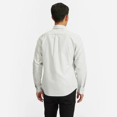 The Standard Fit Japanese Oxford Shirt | Uniform | White / Black Stripe | Tall