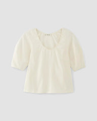 The Scoop Top in Linen | Bone