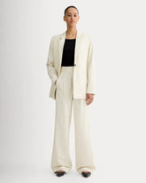 The Draper Pleated Pant in Buttersmooth | Heathered Oat | 30" Inseam
