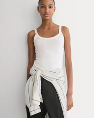 Soft Stretch U-Neck Tank | Bone