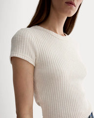 The Cozy Rib Tee | Bone