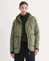 ReNew Quilted Hooded Liner | Lichen Green
