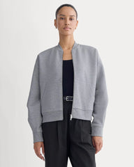 Luxe Fleece Bomber Jacket | Vintage Heather Grey