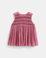 Twisted Pleat Tank in Silk Georgette | Heather Rose