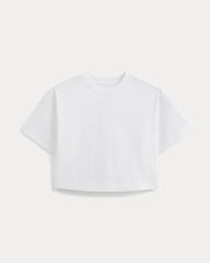 Forever Jersey Cropped Tee | White