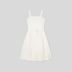 The Organic Cotton Herringbone Dress | Bone