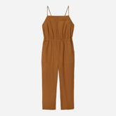 The Linen Shoestring Jumpsuit | Tawny Brown