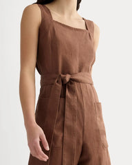 The Utility Coverall in Linen | Cedarwood