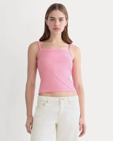 The Essential Square-Neck Tank | Deep Pink