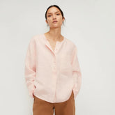 The Linen Popover Shirt | Petal Pink