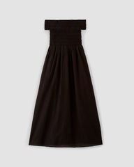 The Gauze Off-the-Shoulder Dress | Black
