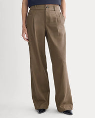 Wide-Leg Trouser in Buttersmooth | Deep Taupe | 30" Inseam