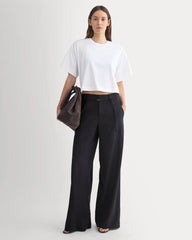 Forever Jersey Cropped Tee | White