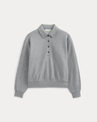Lightweight Terry Polo Sweatshirt | Vintage Heather Grey