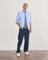 The Essential Organic Crew | Heather Sage Blue