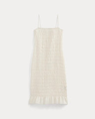 The Smocked Column Dress | Bone