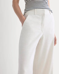 The Wide-Leg Pant in Stretch Linen | Natural Chambray