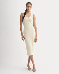 Scoop-Neck Midi Dress in Pointelle Knit | Lemon Icing