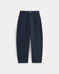 Twisted Seam Barrel Pant | Navy