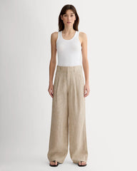 The Linen Way-High® Drape Pant | Cornstalk Chambray