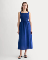 The Gauze Smock Dress | Mazarine Blue