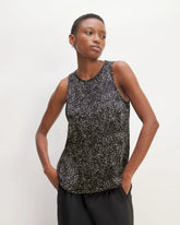 The Satin Racerback Top | Black Moonsplatter