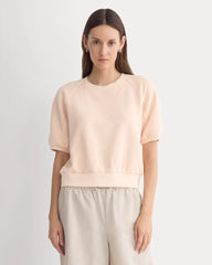Lightweight Terry Blouson Short-Sleeve Crew | Pale Peach