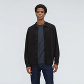 The Merino-Blend Sweater Polo | Black