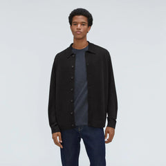 The Merino-Blend Sweater Polo | Black