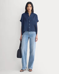 The Boxy Shirt in Linen | Navy