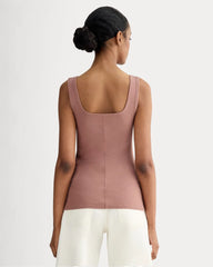 The Luxe Rib Square-Neck Tank | Rose Dusk