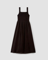 The Gauze Smock Dress | Black