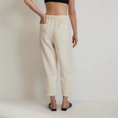 The Linen Pull-On Barrel Pant | Canvas