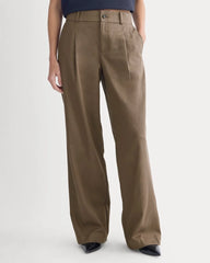 Wide-Leg Trouser in Buttersmooth | Deep Taupe | 32" Inseam