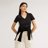 The Organic Cotton V-Neck | Black